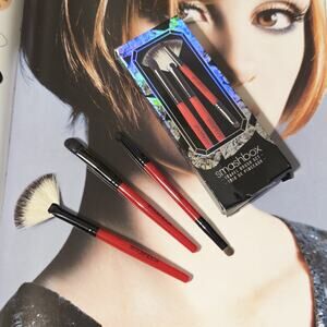 New SMASHBOX Limited Edition Mini Trio Travel Brush Set Smudger, Fan & Shadow
